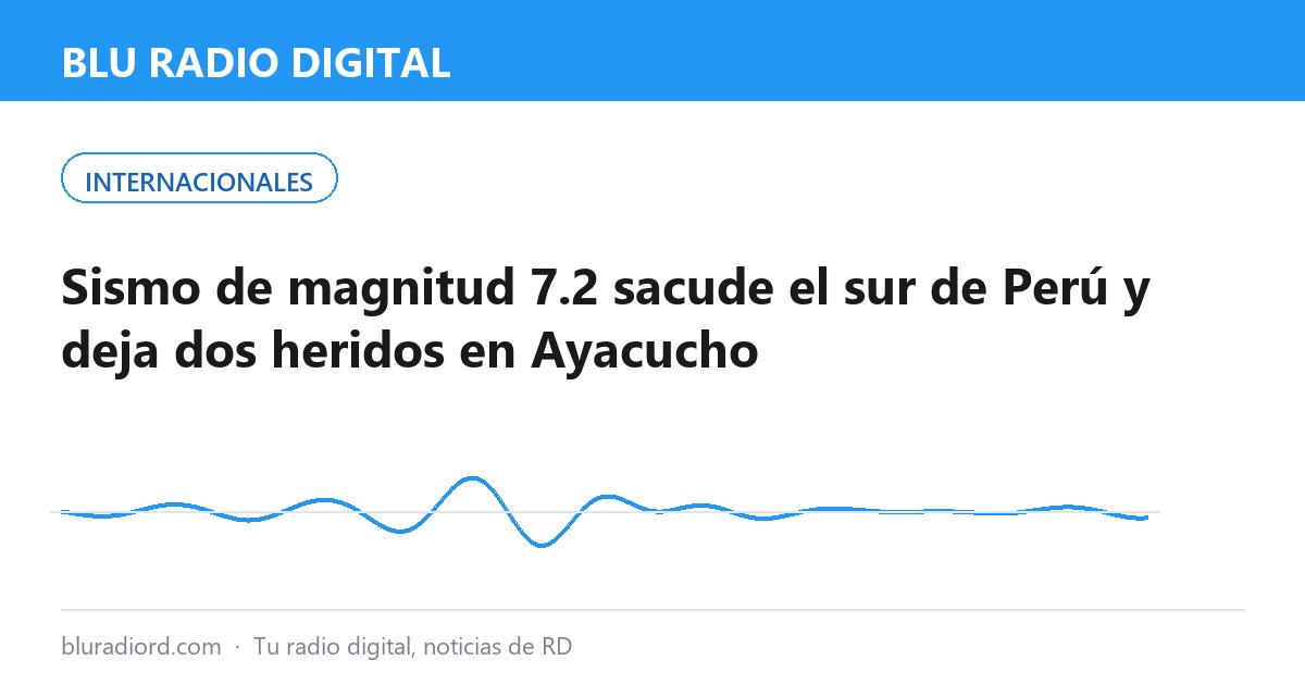 Onda sismica - terremoto en Peru